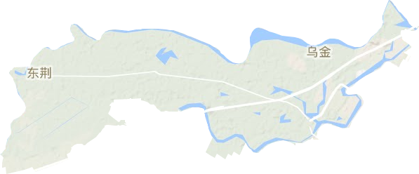 东荆街道地形地图