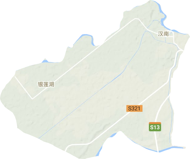 湘口街道地形地图