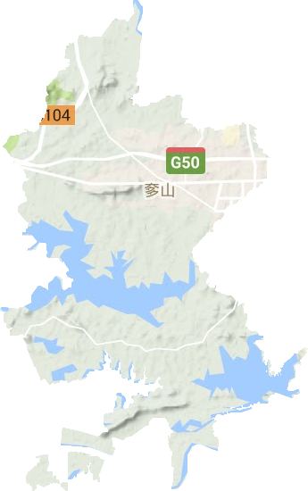 奓山街道地形地图