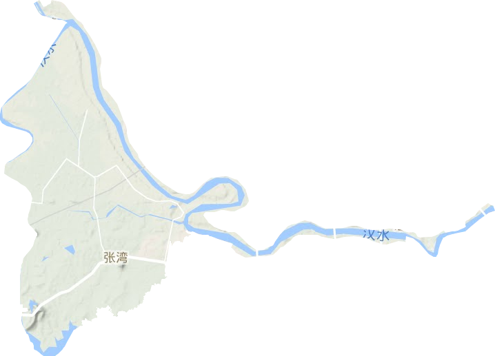 张湾街道地形地图