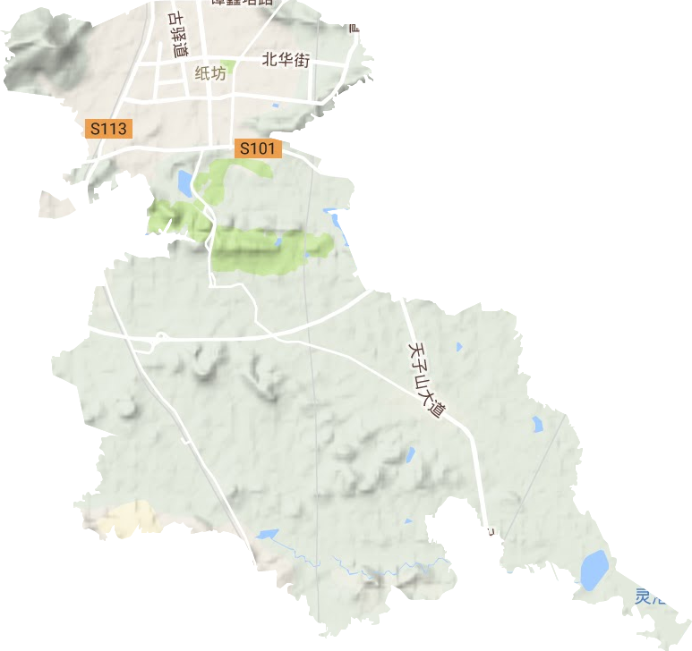 纸坊街道地形地图