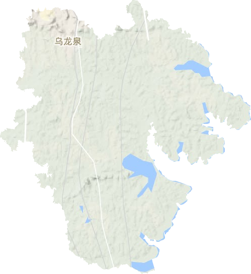 乌龙泉街道地形地图