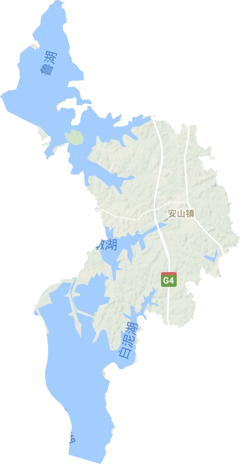 安山街道地形地图