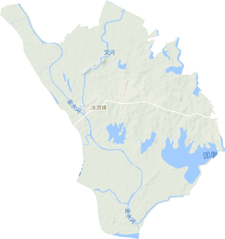 法泗街道地形地图
