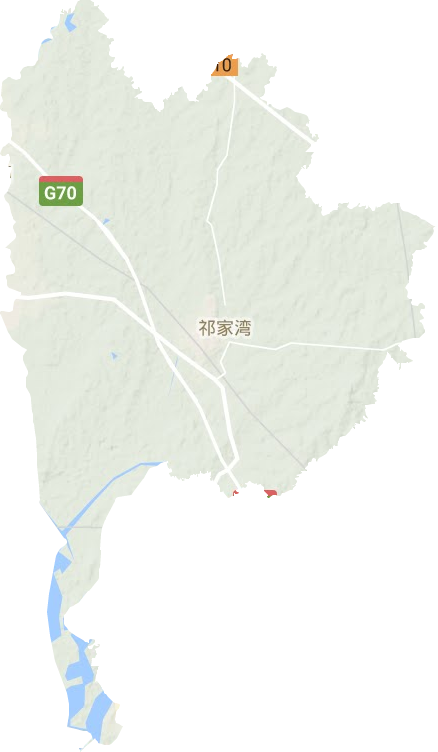 祁家湾街道地形地图