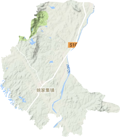 姚集街道地形地图