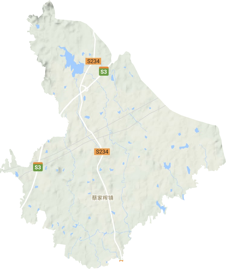 蔡榨街道地形地图