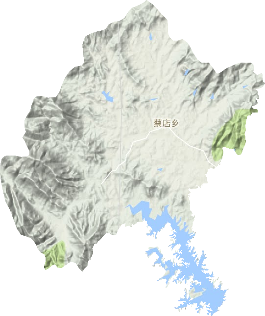 蔡店街道地形地图