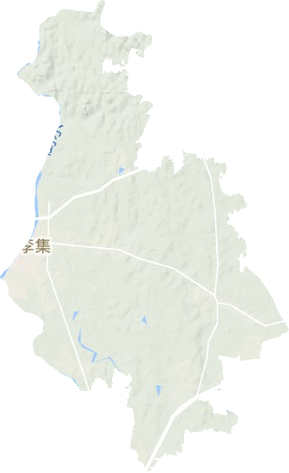 李集街道地形地图