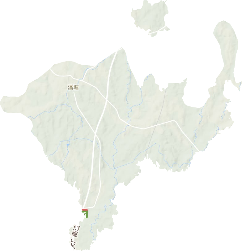 潘塘街道地形地图