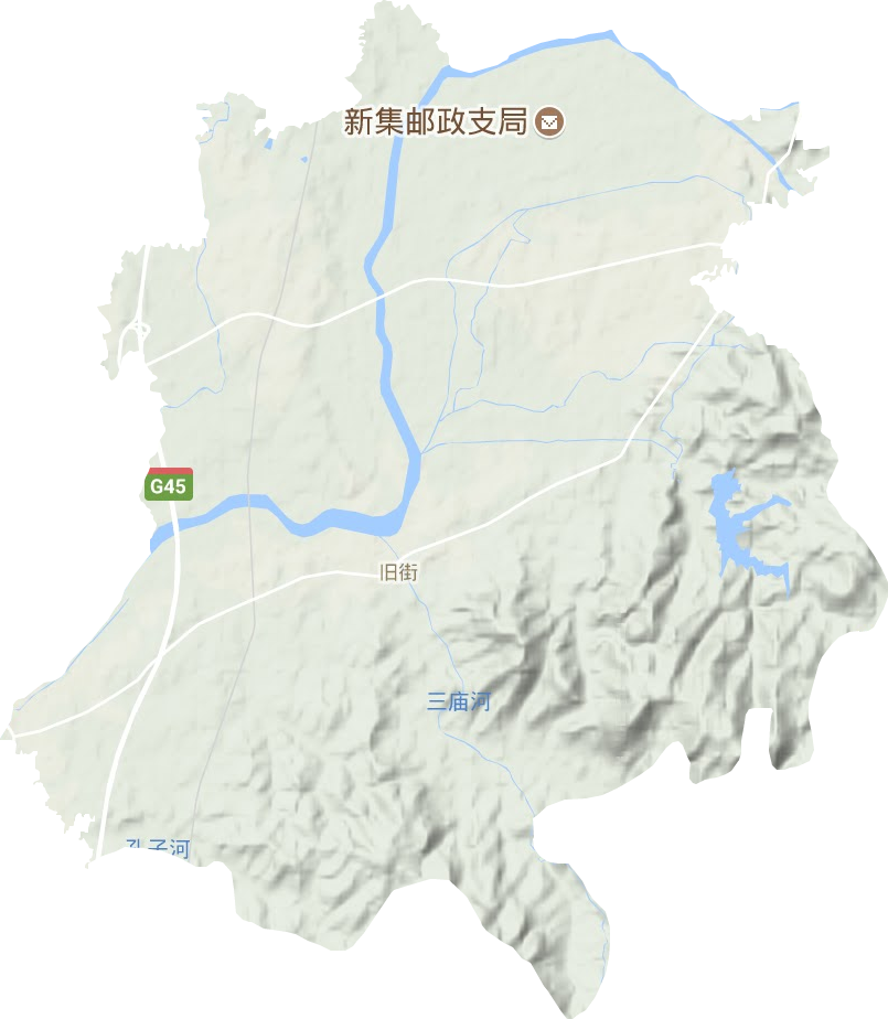 旧街街道地形地图
