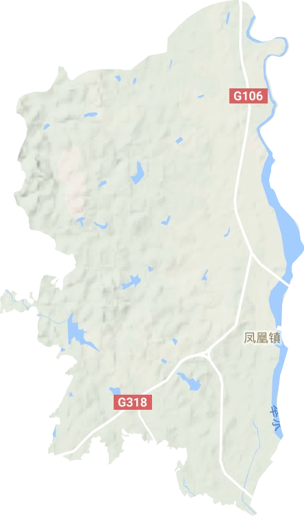 凤凰镇地形地图