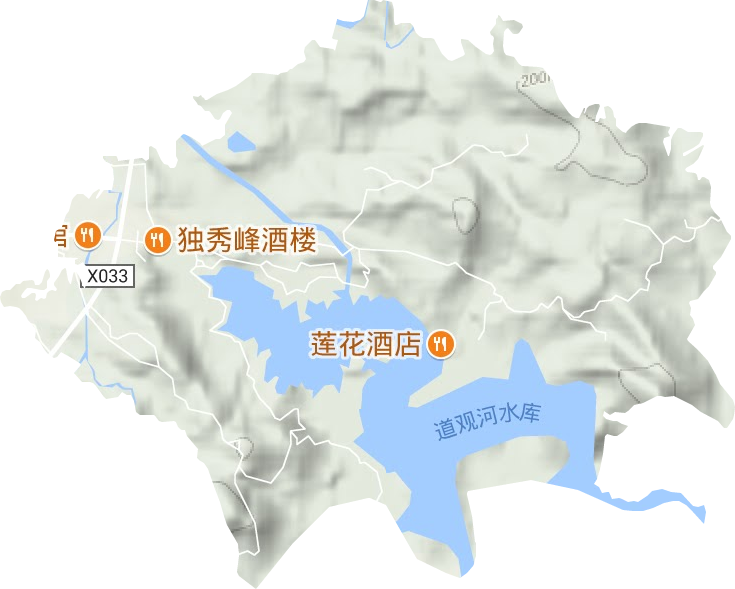道观河风景旅游管理处地形地图