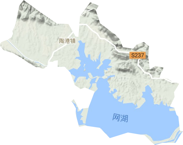 陶港镇地形地图