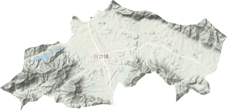 白沙镇地形地图
