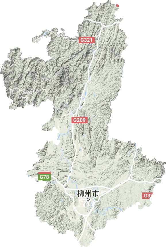 柳州市地形地图