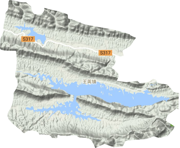王英镇地形地图