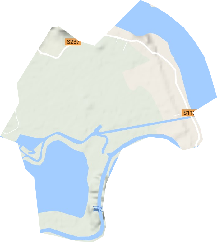半壁山农场地形地图