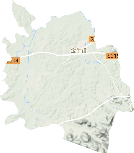 金牛镇地形地图