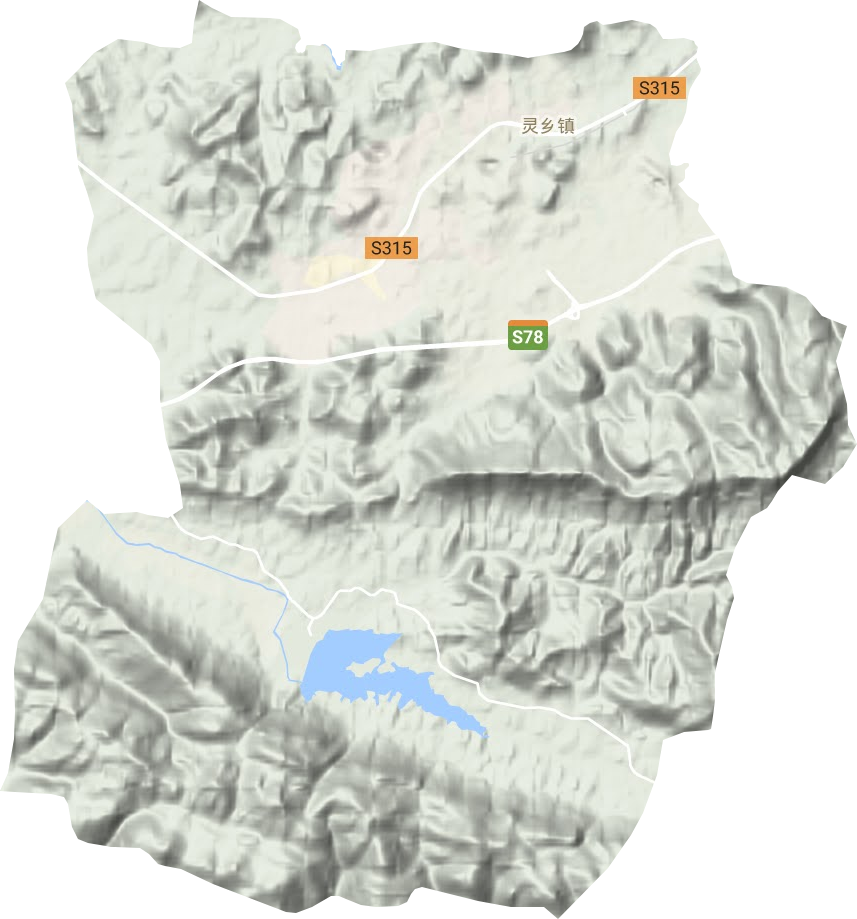 灵乡镇地形地图