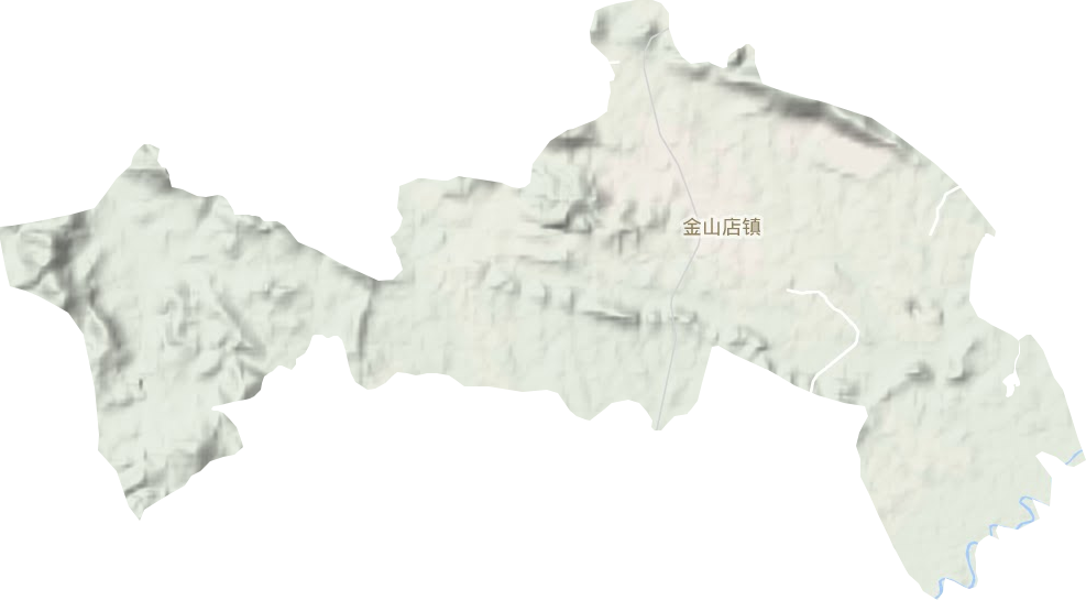 金山店镇地形地图