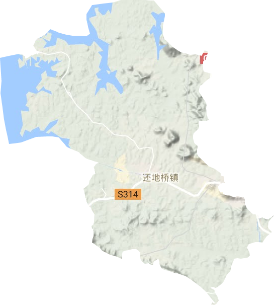 还地桥镇地形地图