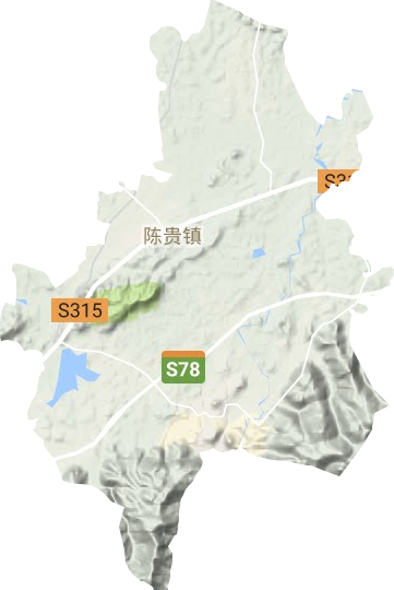 陈贵镇地形地图