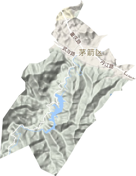 武当路街道地形地图