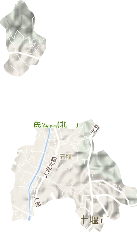五堰街道地形地图