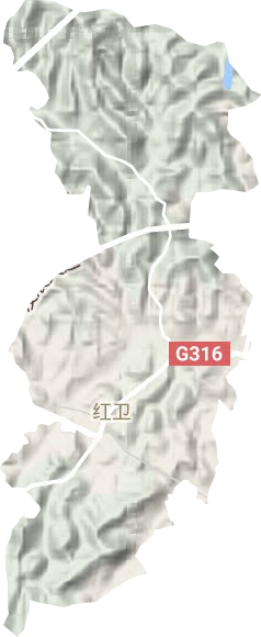 红卫街道地形地图