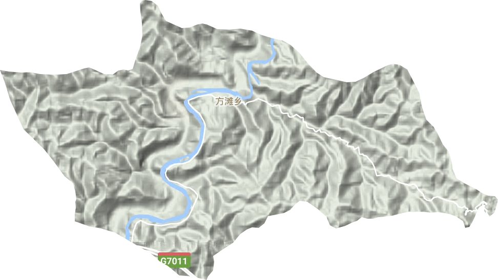 方滩乡地形地图