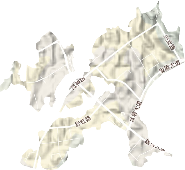 十堰工业新区地形地图