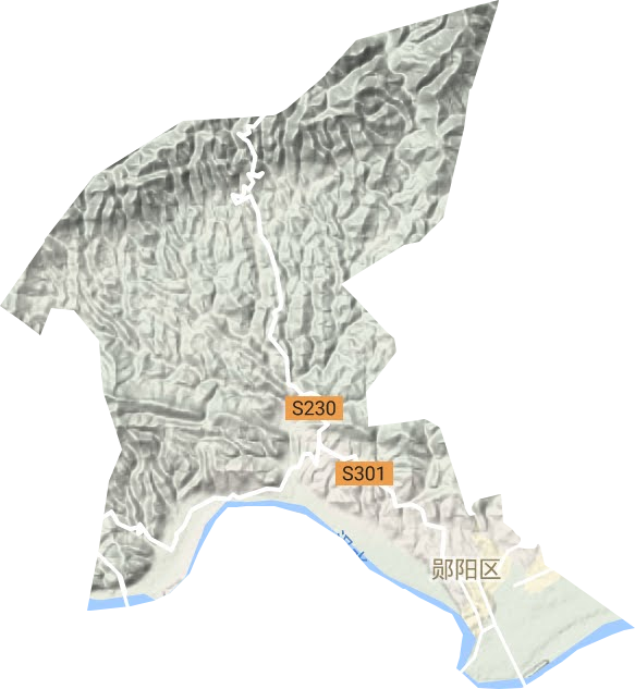城关镇地形地图