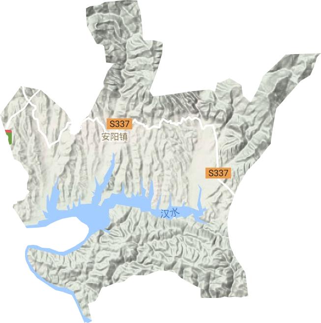 安阳镇地形地图