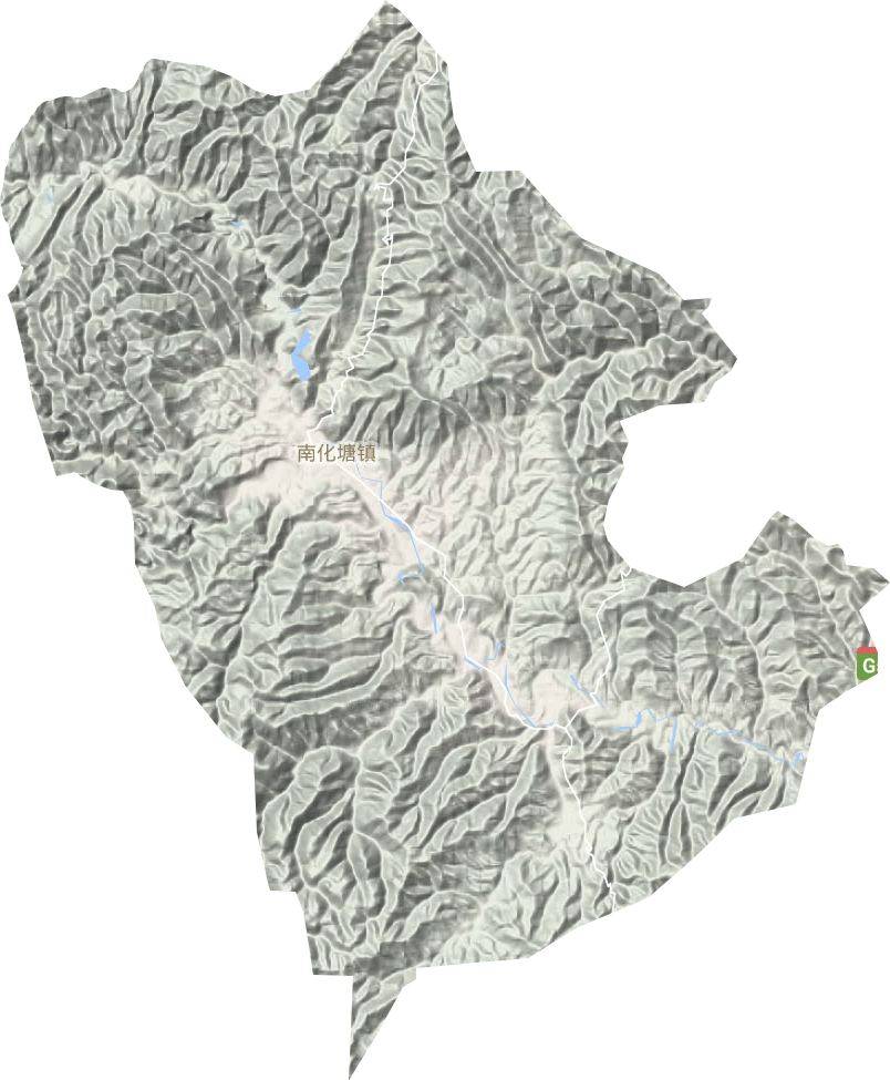 南化塘镇地形地图