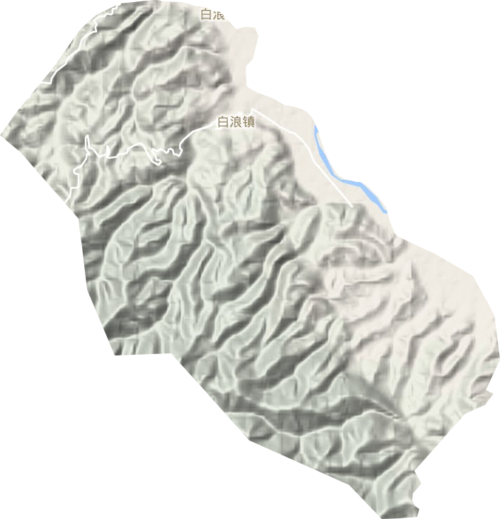 白浪镇地形地图