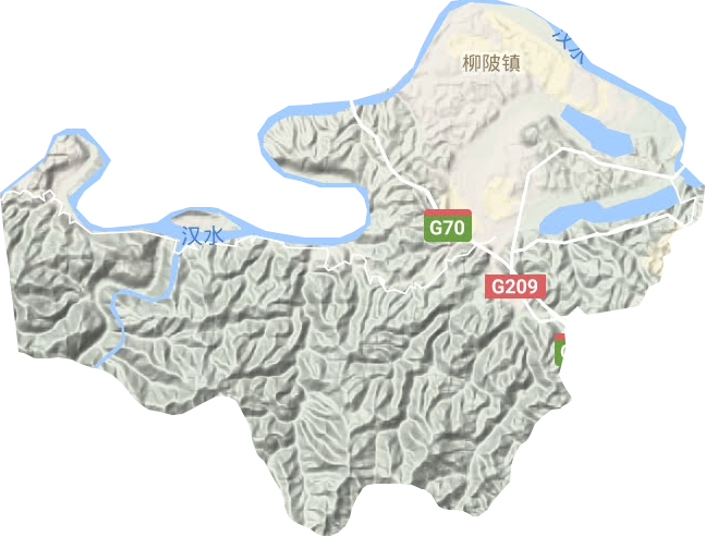 柳陂镇地形地图