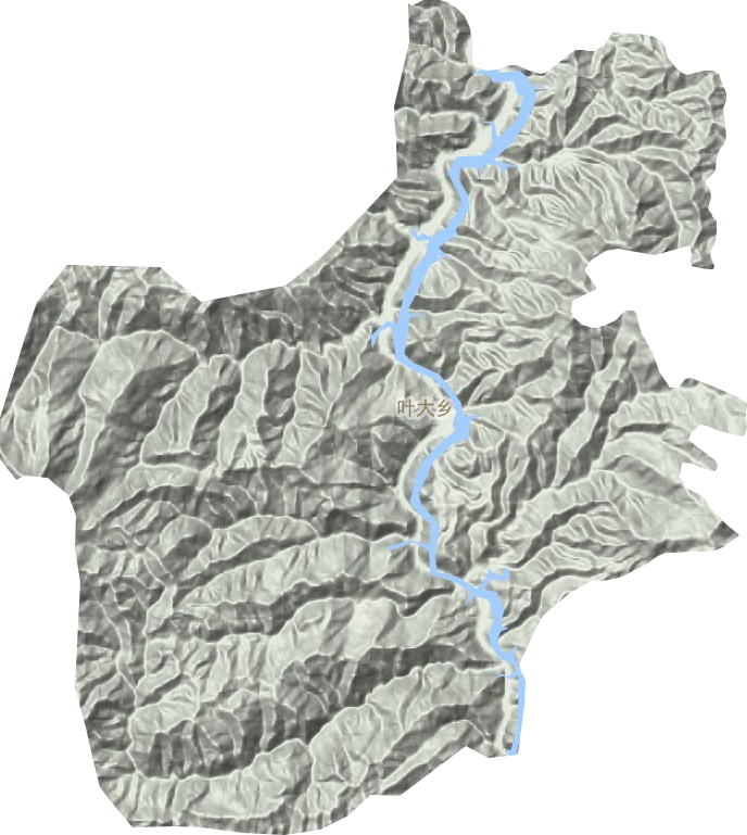 叶大乡地形地图