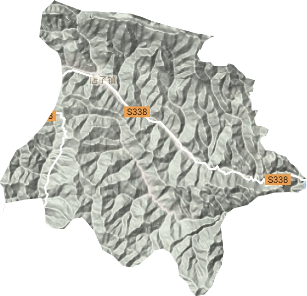 店子镇地形地图