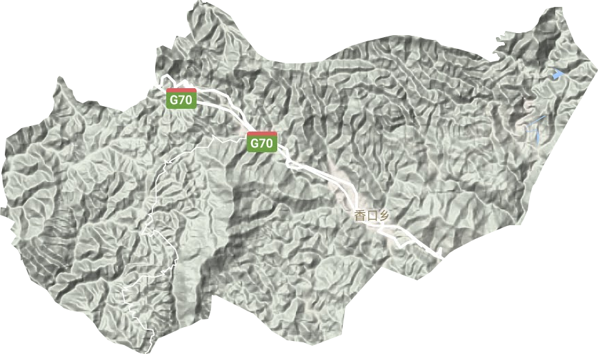 香口乡地形地图