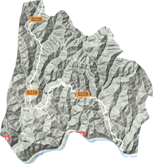 景阳乡地形地图