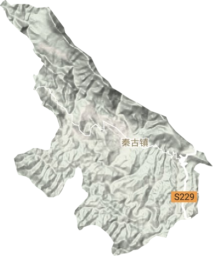 秦古镇地形地图