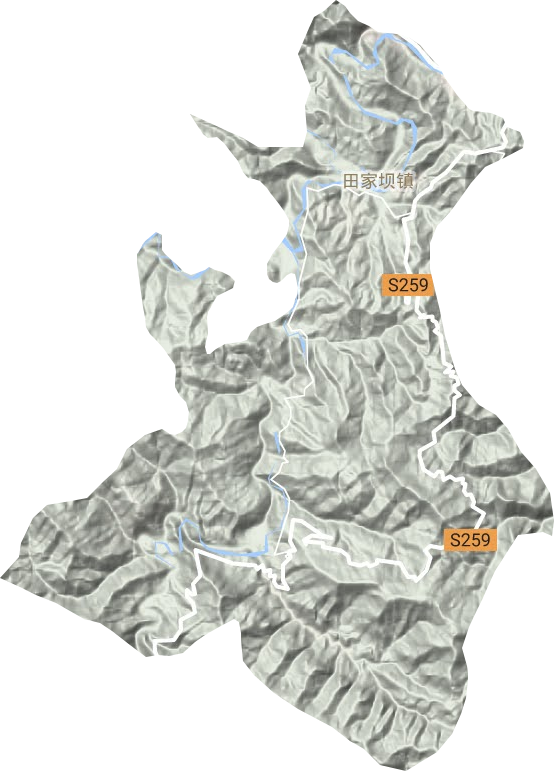 上庸镇地形地图