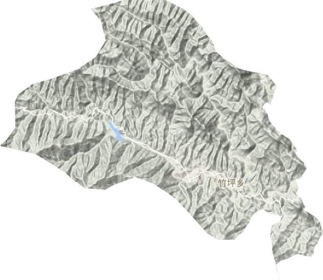 竹坪乡地形地图