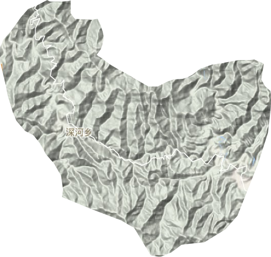深河乡地形地图
