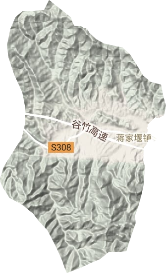 蒋家堰镇地形地图