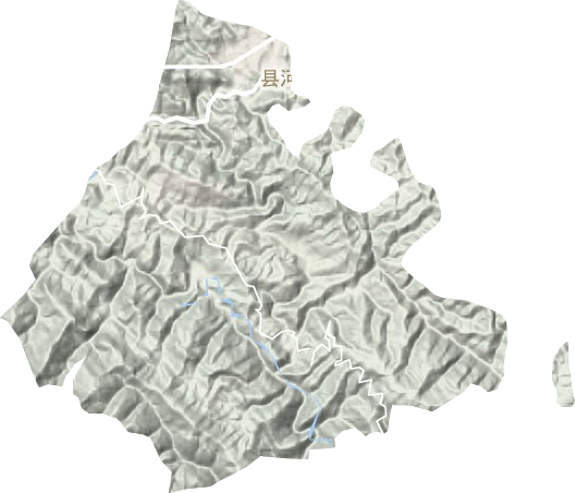县河镇地形地图