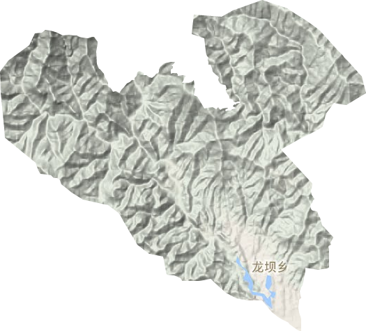 龙坝镇地形地图