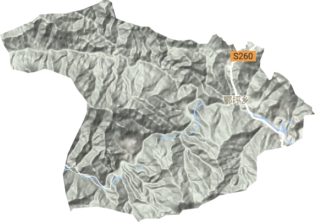 鄂坪乡地形地图