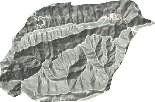 向坝乡地形地图